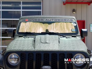 Jeep Gladiator JT Sun Shade/ Reflector - Custom Shade - Gold - w/ Brake Assist